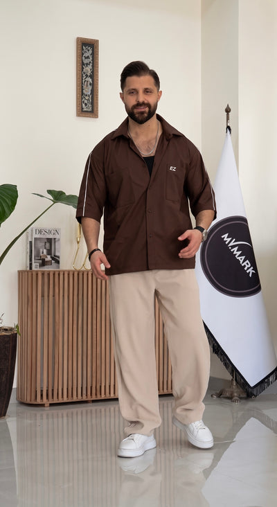 Button-Up Half Sleeve Shirt & Trouser set