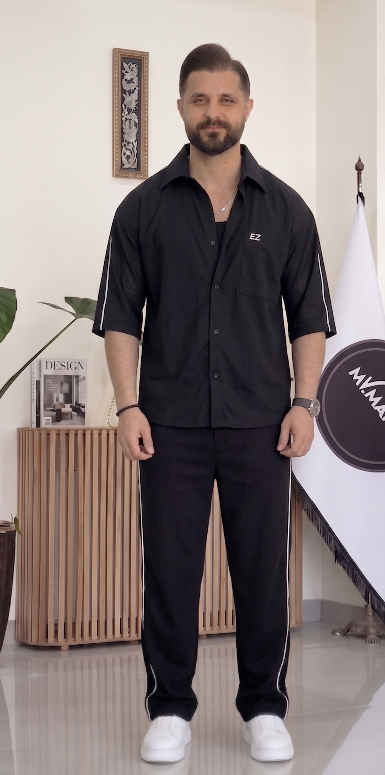 Button-Up Half Sleeve Shirt & Trouser set